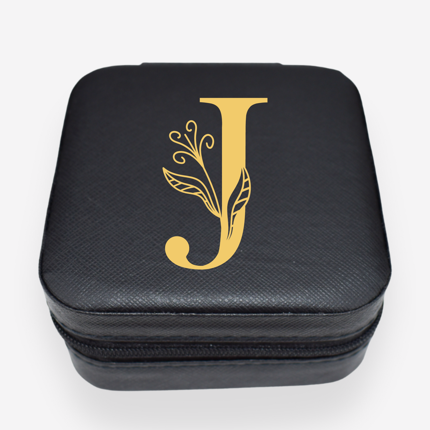 BEAUTY- Guarda-Joias Preto Personalizado com Inicial