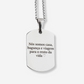 Stainless Steel Illustration Necklace - Rectangular Medal