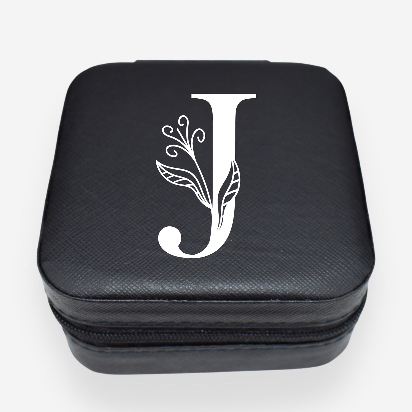 BEAUTY- Guarda-Joias Preto Personalizado com Inicial